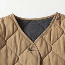 Load image into Gallery viewer, Quilted Crew Neck Loose Retro Jacket
