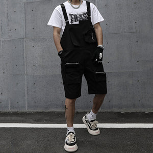 Summer Retro Multi-pocket Overalls