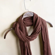 Load image into Gallery viewer, Lightweight Long Thin Cotton Linen Skinny Neck Scarf
