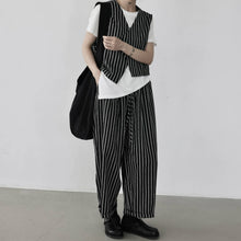 Load image into Gallery viewer, Women's Striped Elastic-Waist Casual Pants
