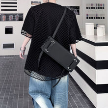 Load image into Gallery viewer, Mesh Fake Two-piece Letter Printed Patchwork T-shirt
