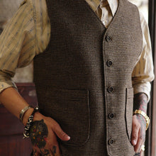 Load image into Gallery viewer, Vintage Tweed Wool Oversized Casual Vest

