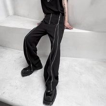 Load image into Gallery viewer, Thin Drape Slit Straight Casual Pants
