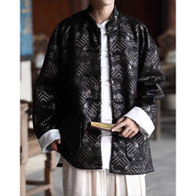 Load image into Gallery viewer, Stand-up Collar Brocade Sea Pattern Jacket
