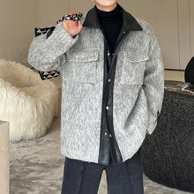 Load image into Gallery viewer, Studded Vintage Contrast Patchwork Woolen Jacket
