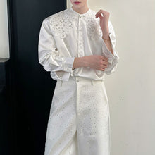 Load image into Gallery viewer, Retro Stand-up Collar Cloud Shoulder Shirt
