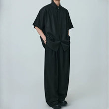 Load image into Gallery viewer, Stand-up Collar Draped Shirt
