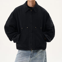 Load image into Gallery viewer, American Retro Distressed Washed Work Jacket
