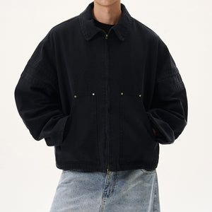 American Retro Distressed Washed Work Jacket