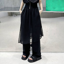 Load image into Gallery viewer, Retro Multi-layer Stitching Mesh Trousers
