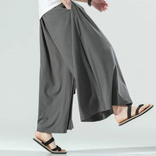 Load image into Gallery viewer, Retro Ice Silk Wide-Leg Skirt Pants
