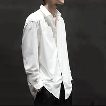 Load image into Gallery viewer, Loose Square Collar Solid Color Large Size Business Shirt
