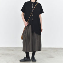 Load image into Gallery viewer, Women's Asymmetrical Draped Hem Hand-Stitched Vest
