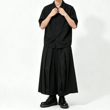 Load image into Gallery viewer, Japanese High Waist Asymmetric Cropped Wide Leg Skirt-pants
