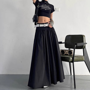 French Casual Loose Floor-length Skirt