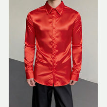 Load image into Gallery viewer, Shiny Satin Shirt Stage Performance Shirt
