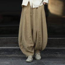 Load image into Gallery viewer, Loose Cotton And Linen Patchwork Bloomers
