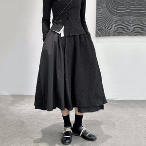 Three-dimensional Jacquard Skirt A-line