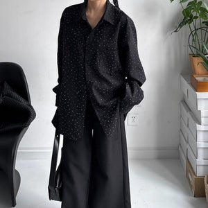 Heavy Diamond Craft Loose Casual Shirt