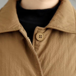 Mid-length Loose Pocket Coat