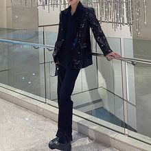 Load image into Gallery viewer, Sequined Loose Casual Suit Jacket
