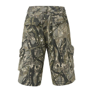 Vintage Camouflage Cargo Loose Shorts