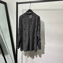 Load image into Gallery viewer, Loose-fit Distressed High-neck T-shirt
