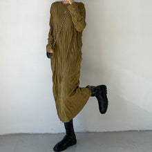 Load image into Gallery viewer, Round Neck A-line Loose Long Skirt
