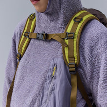 Load image into Gallery viewer, Fluffy Fleece Contrast Zipper Chest Pocket High Neck Hooded Pullover

