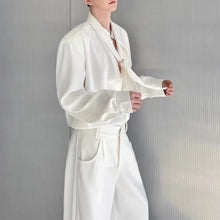 Load image into Gallery viewer, Detachable Tie Metal Accessories Loose Shirt
