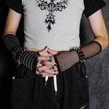 Load image into Gallery viewer, Dark Striped Sleeves Gloves
