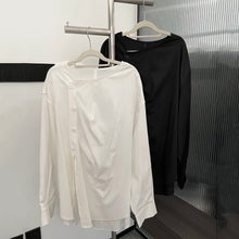 Load image into Gallery viewer, Irregular Slit Ribbon Shirt
