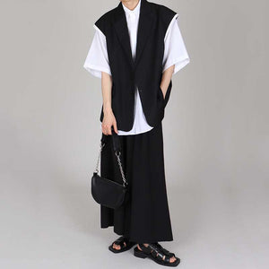 Casual Thin Sleeveless Suit Jacket Draped Loose Pants Two-piece Set