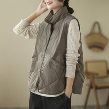 Load image into Gallery viewer, Loose Stand Collar Thickened Short Vest
