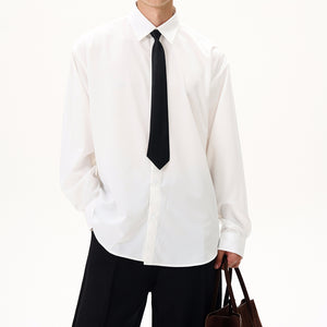 Wrinkle-resistant Detachable Tie Draped Shirt