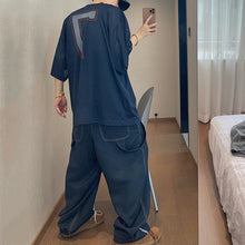 Load image into Gallery viewer, Retro Loose Sports Mesh Hollow Print T-shirt
