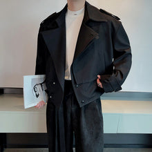 Load image into Gallery viewer, Loose Double Collar Fake Two Piece Jacket
