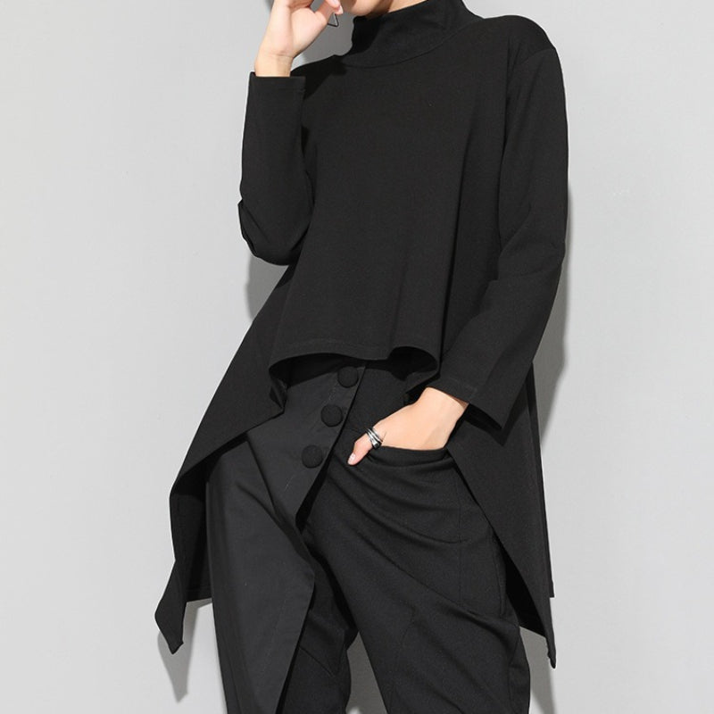 Irregular Loose Swallowtail Long-Sleeve T-Shirt