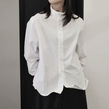 Load image into Gallery viewer, Stand-up Collar Loose Solid Color Shirt
