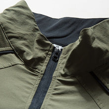 Load image into Gallery viewer, Japanese Streetwear Casual Half-zip Short Sleeve Shirt
