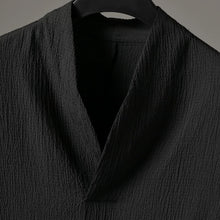 Load image into Gallery viewer, Vintage Ice Silk Loose Zen Clothes Half Sleeve T-shirt Drawstring Pants Two-Piece Set
