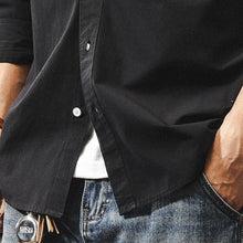 Load image into Gallery viewer, Loose Stand Collar Long Sleeve Casual Shirt
