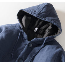 Load image into Gallery viewer, Retro Buttoned Hooded Warm Cotton Coat
