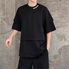 Load image into Gallery viewer, Patchwork Beaded Short Sleeve T-Shirt
