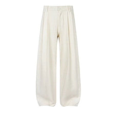 Load image into Gallery viewer, Tencel Linen Double Pleat Straight Drape Trousers
