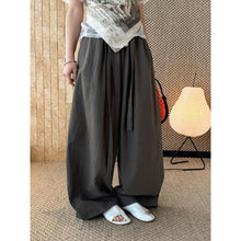 Load image into Gallery viewer, Women's High-waisted Pleated Belted Wide-leg Casual Trousers
