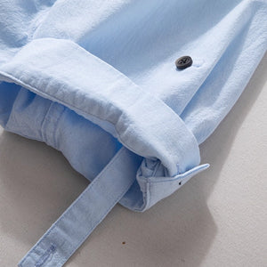 Stand Collar Casual Short Sleeve Shirt