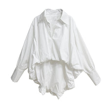 Load image into Gallery viewer, V-neck Irregular Pleated Long-sleeved Shirt
