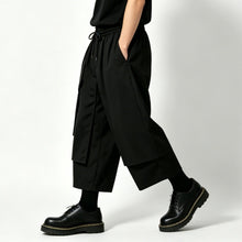 Load image into Gallery viewer, Multi-Panel Elastic-Waist Drapey Wide-Leg Pants
