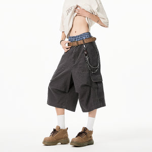 American Loose Straight Knee-length Casual Pants